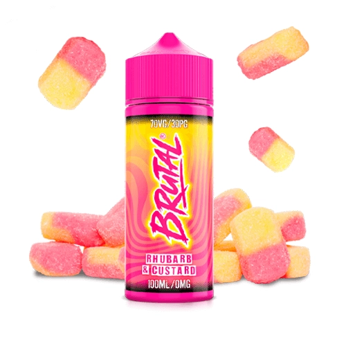 brutal by just juice rhubarb amp custard 100ml