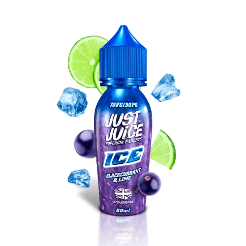 just juice ice blackcurrant lime 50ml
