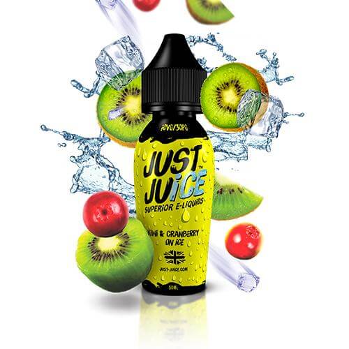 just juice kiwi amp cranberry on ice 50ml shortfill