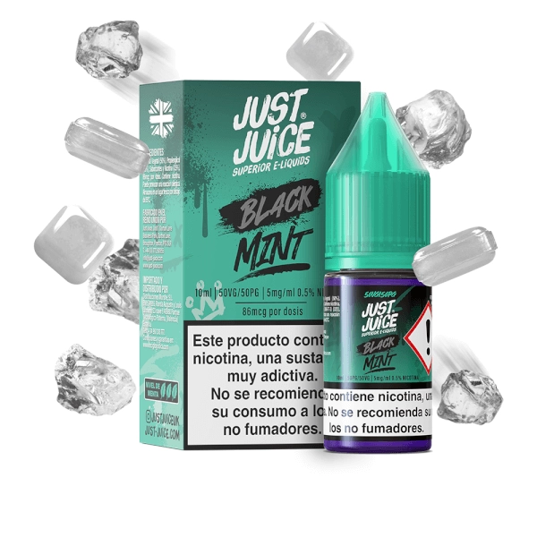 just juice mint range salts black 10ml